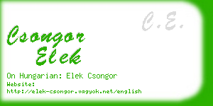 csongor elek business card